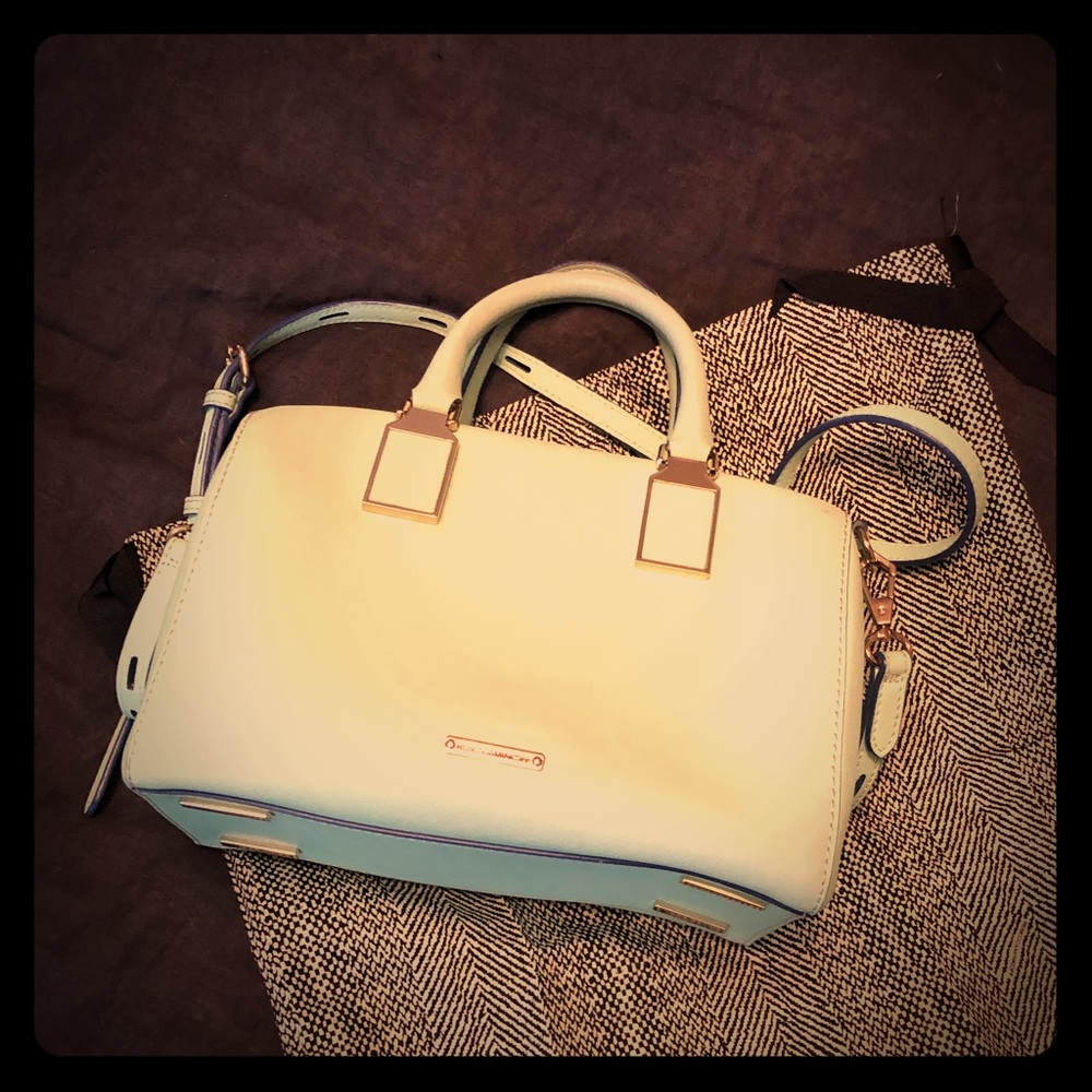 Rebecca Minkoff mint green leather satchel!